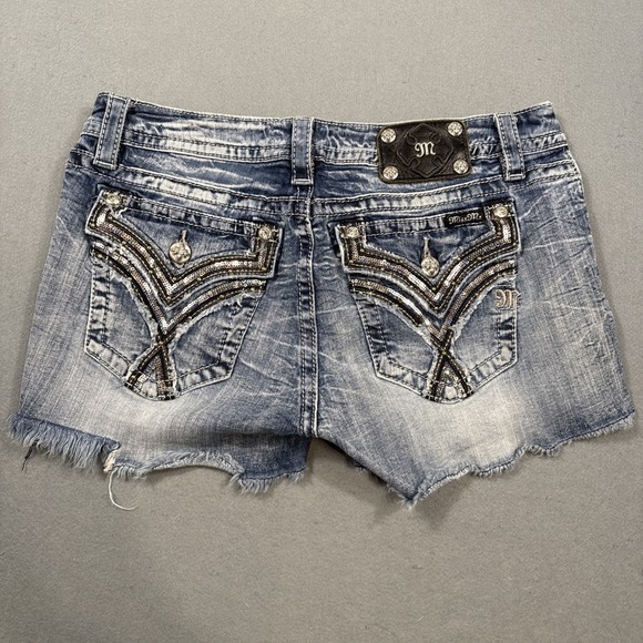 Miss Me Other - Miss Me Jeans Women's Shorts 32 Signature Short Embellished DISTRESSED Jean